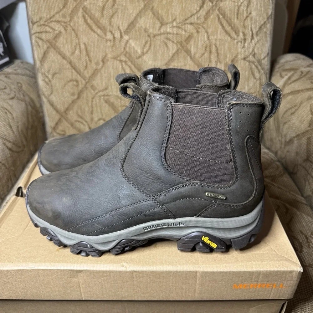 Merrell Men's Moab Adventure Chelsea PLR Waterproof Boot Brown‎ Size 8 Wide